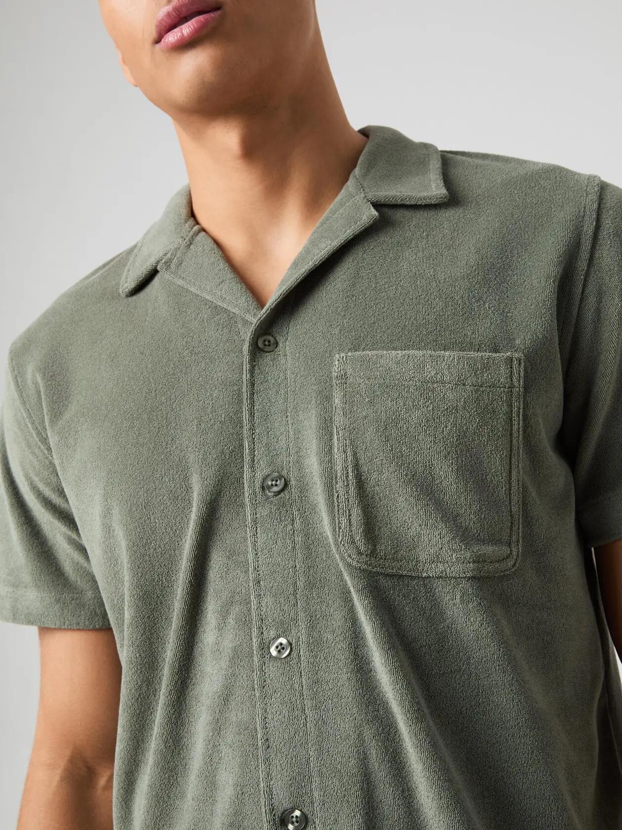 bjorn_borg BORG TOWELING POOL SHIRT — AGAVE GREEN 4/5