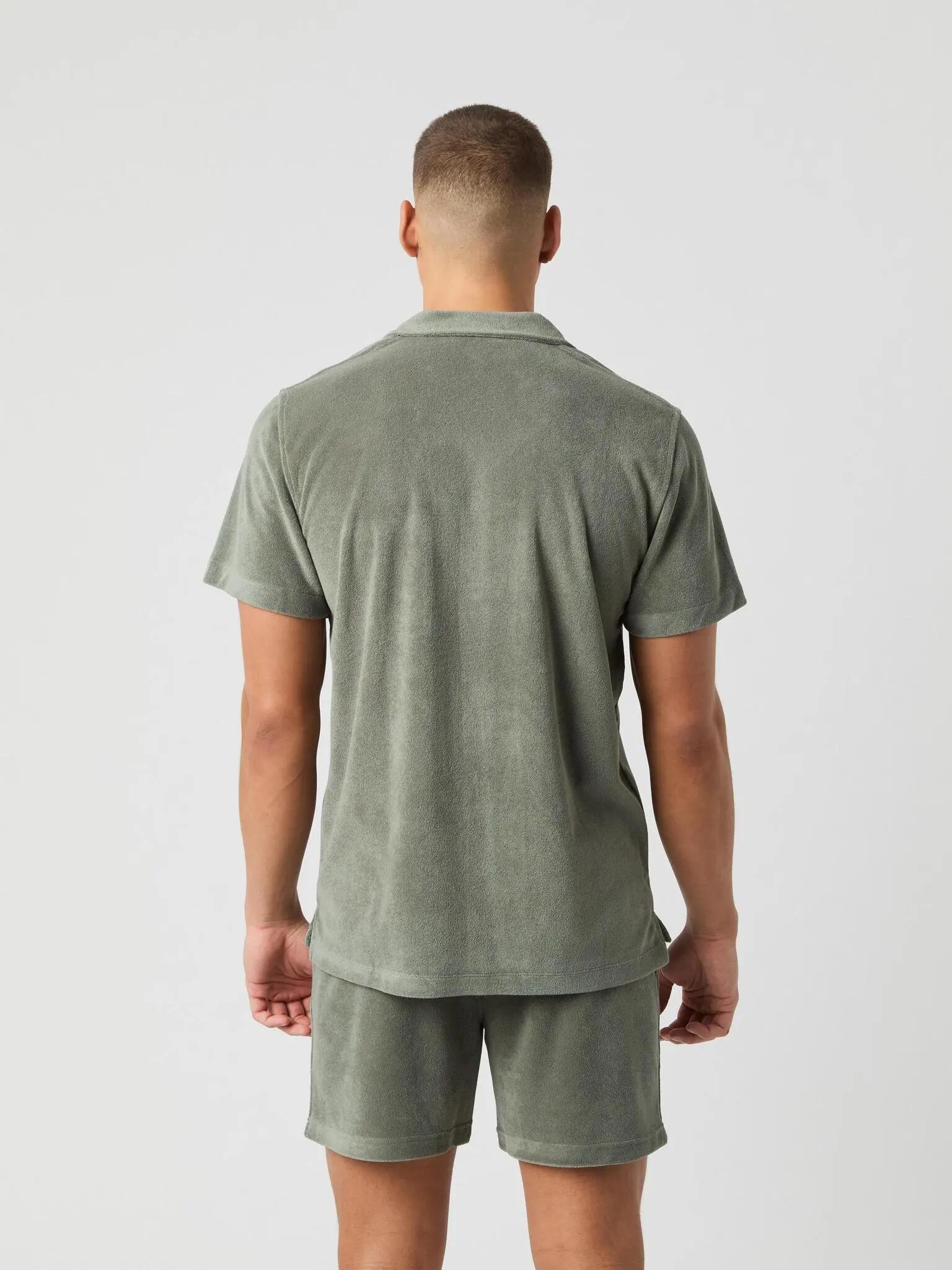 bjorn_borg BORG TOWELING POOL SHIRT — AGAVE GREEN 2/5