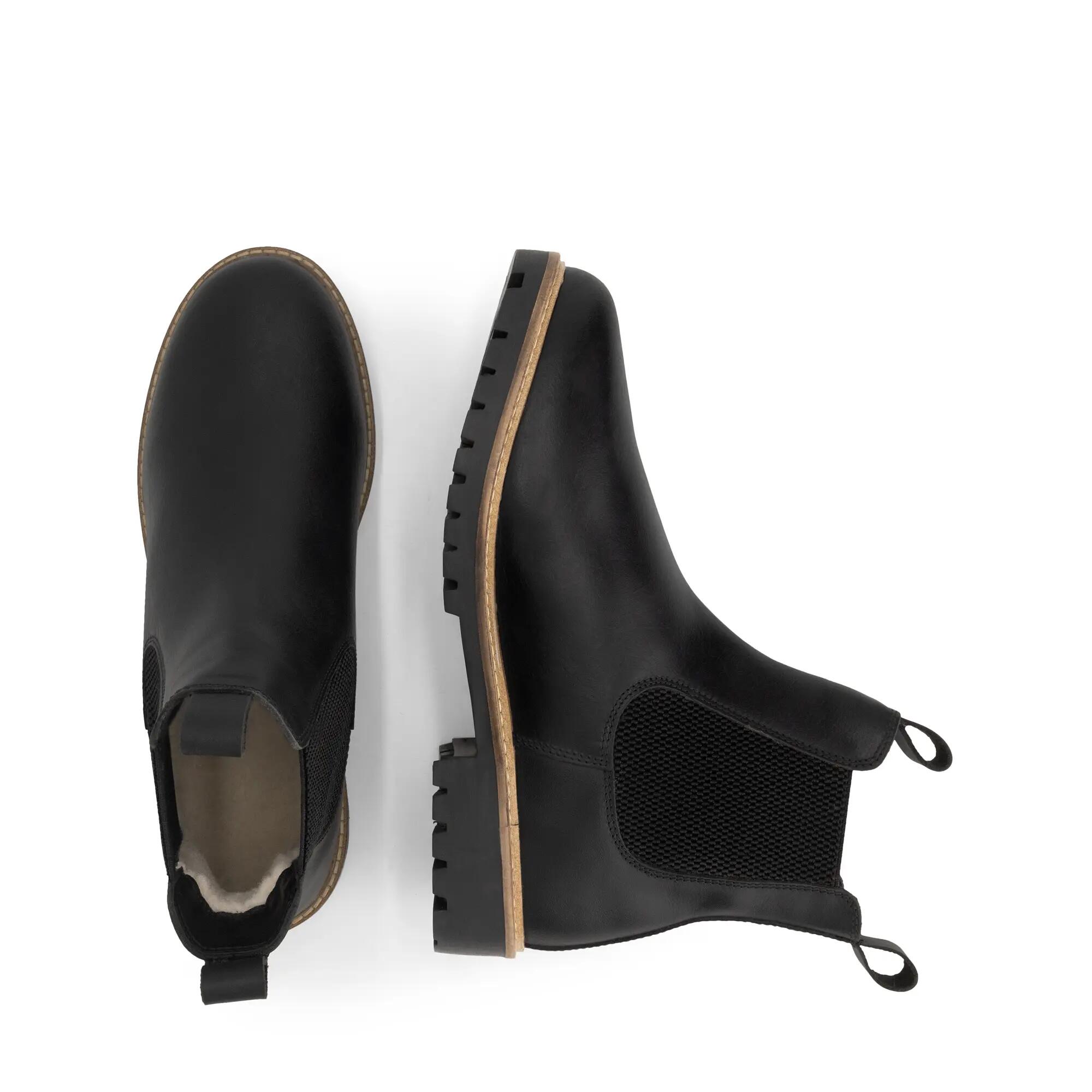 Hossa Heren - Chelsea boots - Wol gevoerd - Zwart 4/5