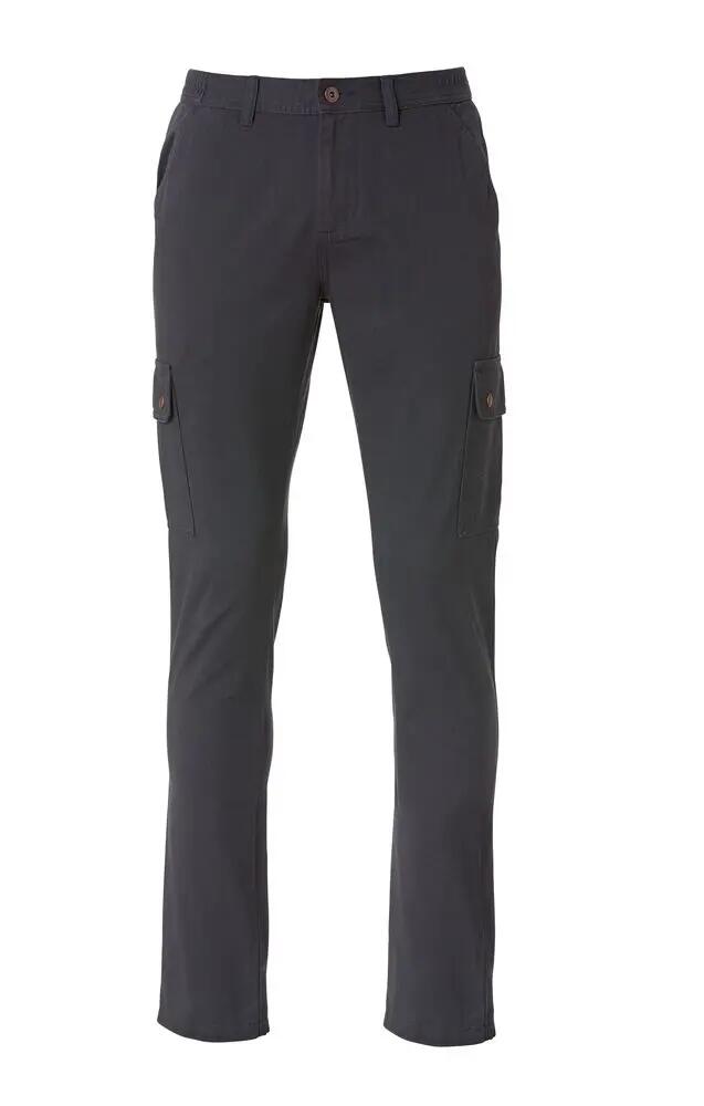 clique Pantaloni Cargo in cotone — tasche laterali e posteriori con bottone 1/7
