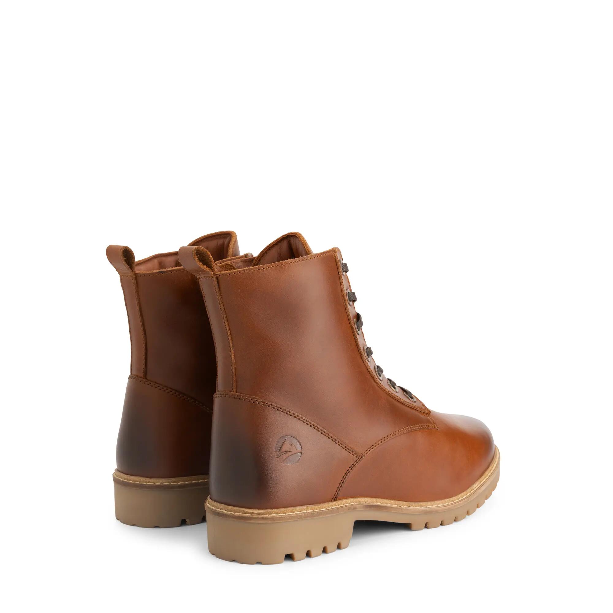 Rosendal Heren - Veterboots met rits - Wol gevoerd - Cognac 2/5