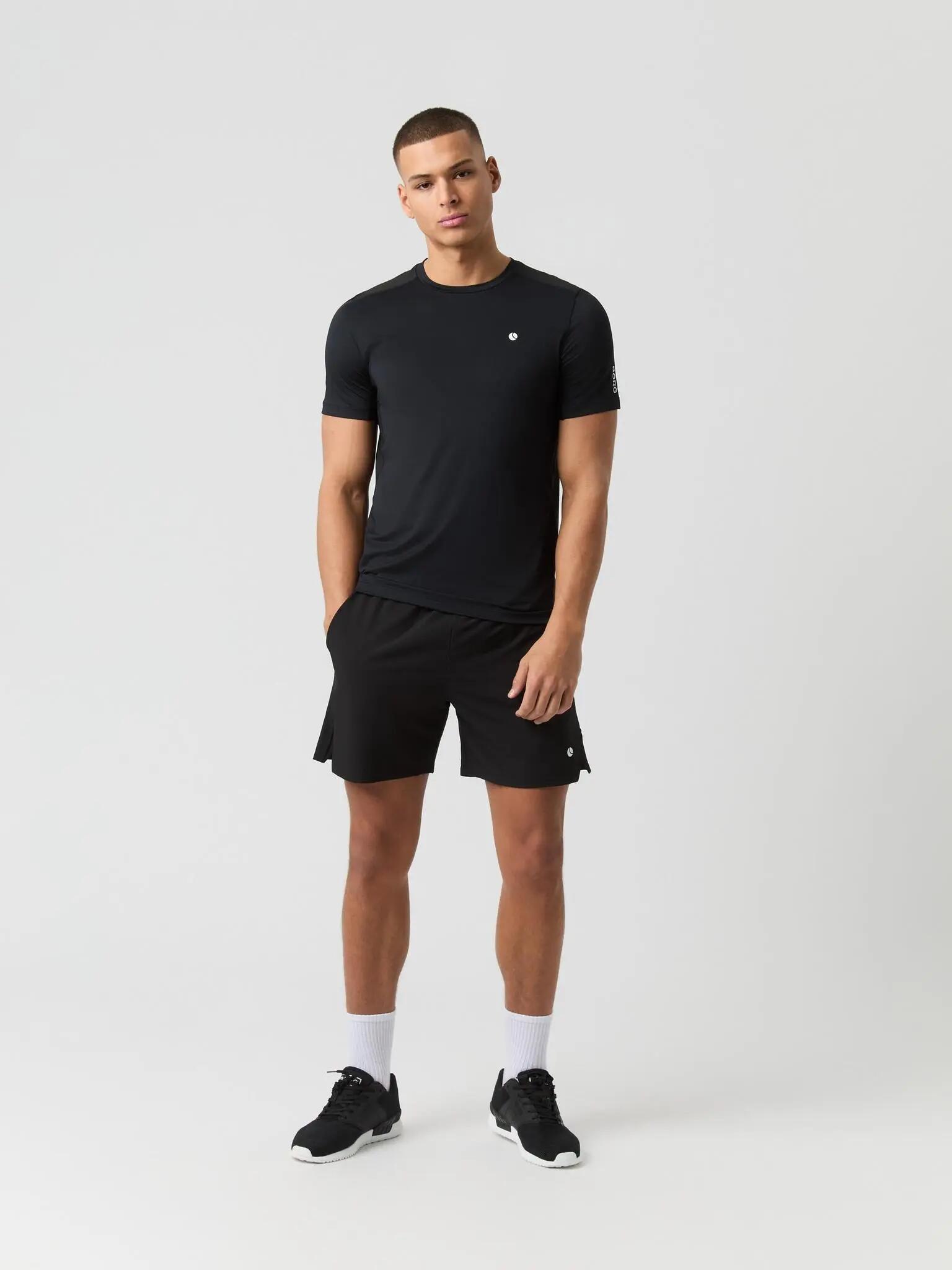 bjorn_borg ACE RACQUET 7" SHORTS - poliestere riciclato, nero 3/4