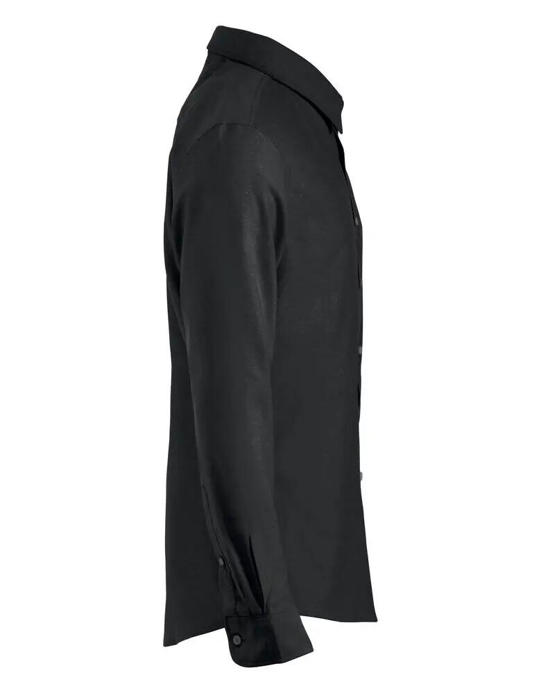 clique Oxford overhemd lange mouw 100% katoen - zwart 2/4