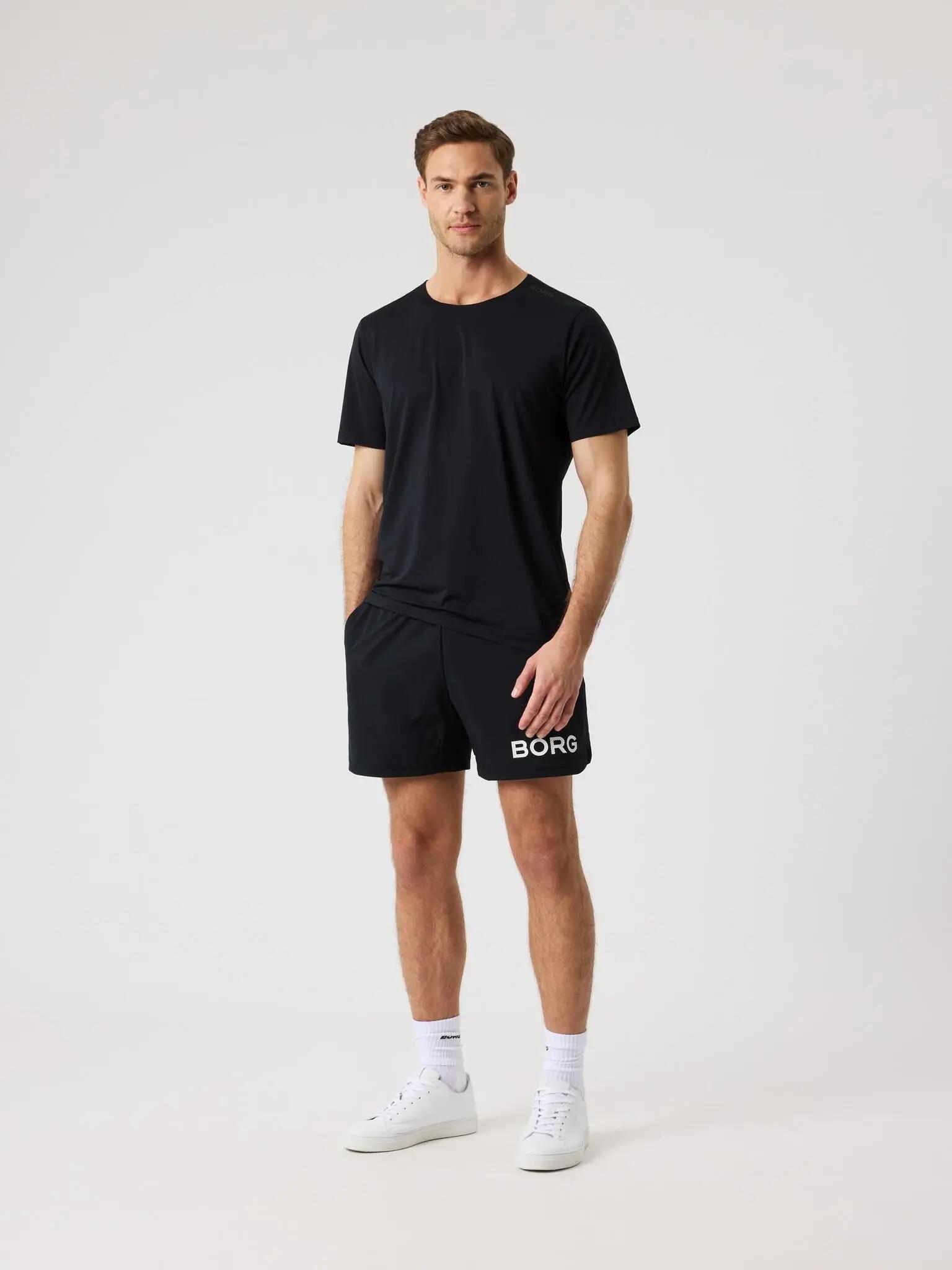 bjorn_borg BORG FEATHER T-SHIRT van gerecycled polyester – BLACK BEAUTY 3/5