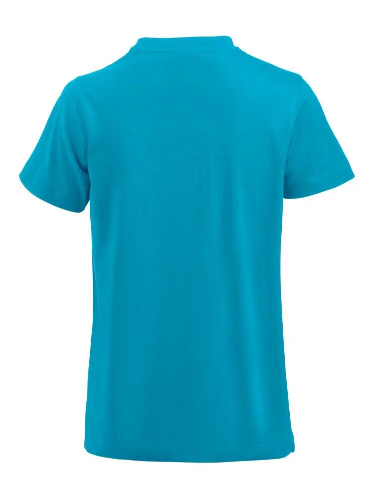 clique Premium-T Women T-shirt gola redonda em algodão, turquesa 2/4