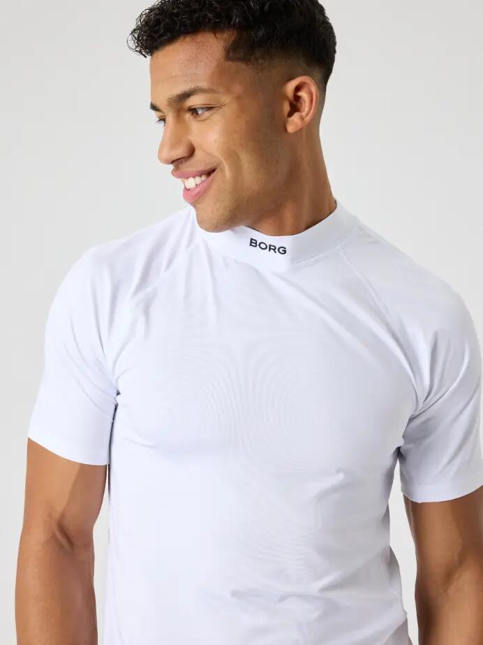 bjorn_borg BORG MOCK NECK T-SHIRT blanc brillant 5/5