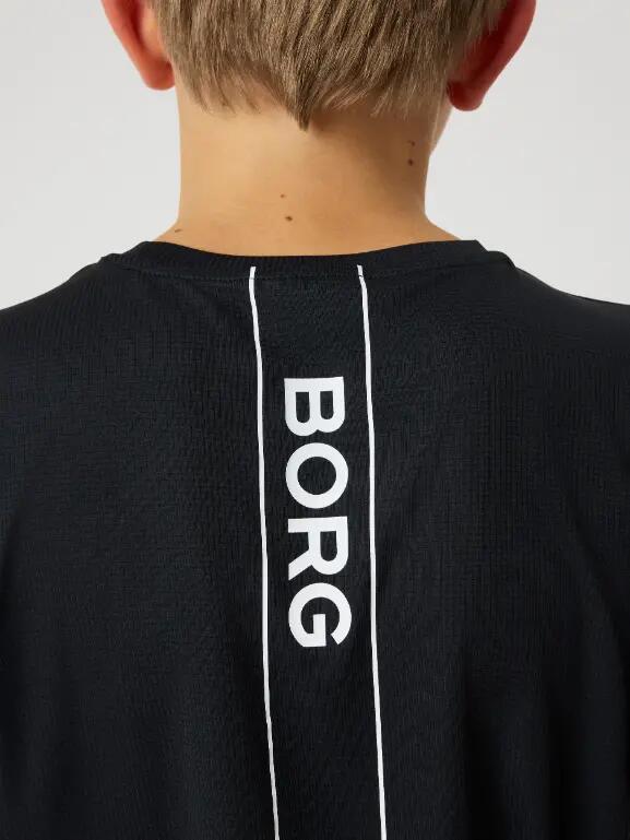 bjorn_borg ACE LIGHT T-SHIRT van gerecycled polyester – BLACK BEAUTY 5/5