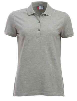 Clique classic marion s/s polo dames, moderne pasvorm, grijs gemêleerd