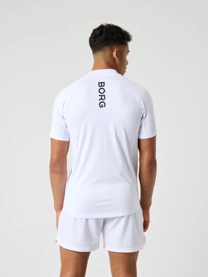 bjorn_borg BORG MOCK NECK T-SHIRT blanc brillant 2/5