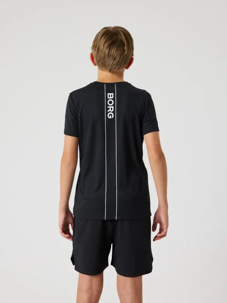 bjorn_borg ACE LIGHT T-SHIRT van gerecycled polyester – BLACK BEAUTY 2/5