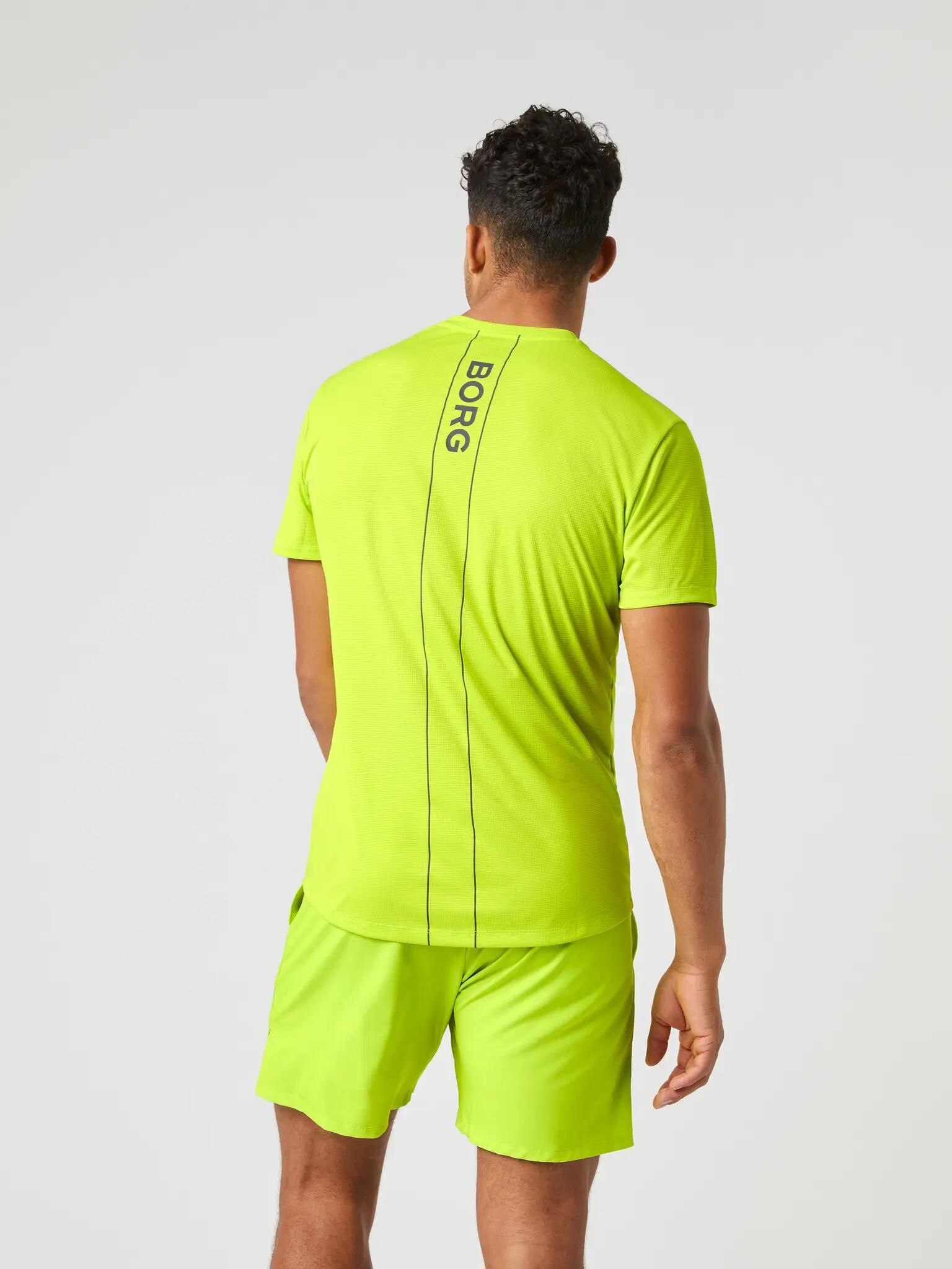 bjorn_borg ACE LIGHT T-SHIRT ACID LIME 2/5