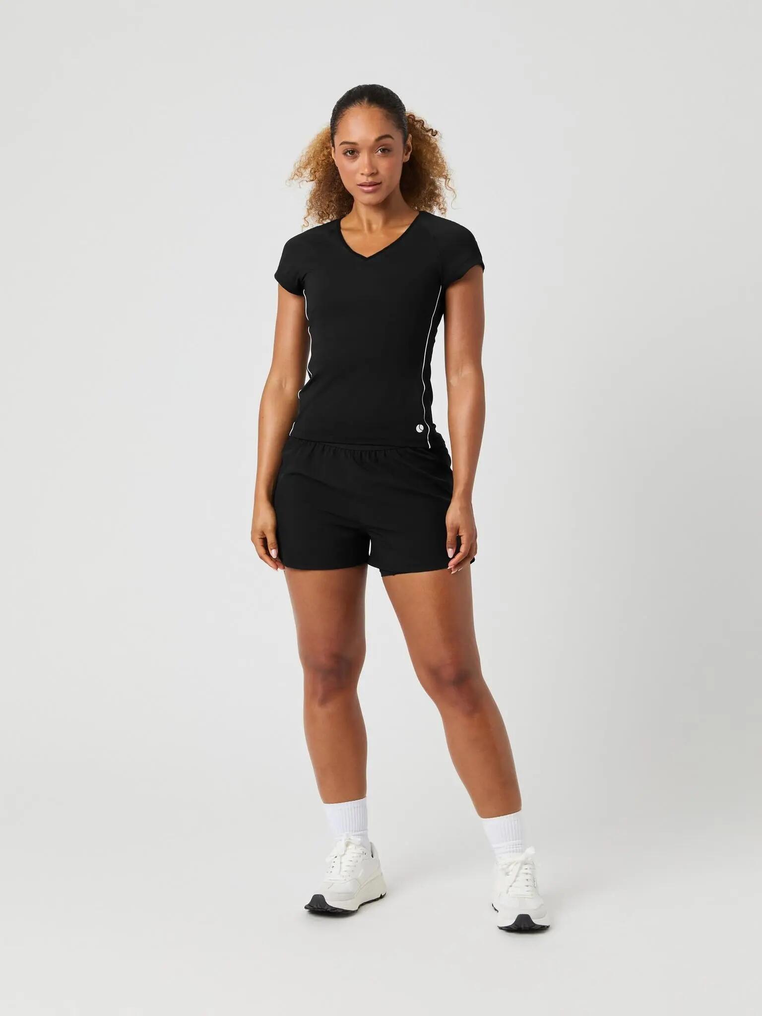 bjorn_borg ACE V NECK T-SHIRT van gerecycled polyester 3/4
