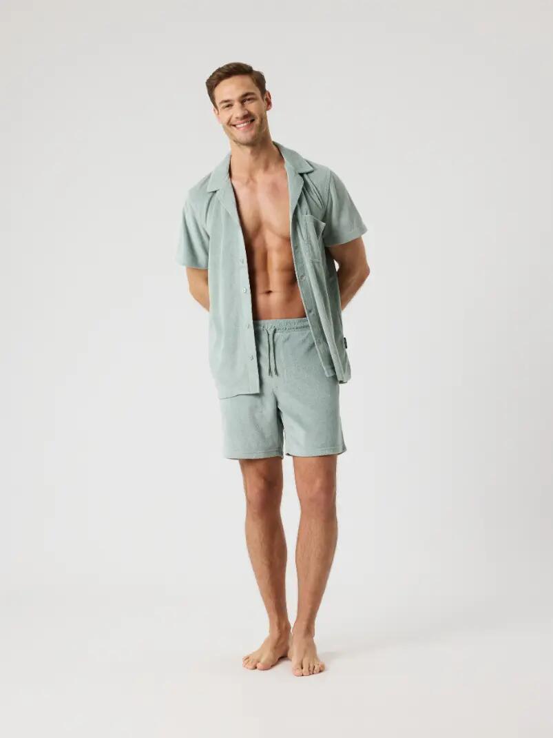 bjorn_borg BORG TOWELING POOL SHIRT SLATE GRAY 3/5
