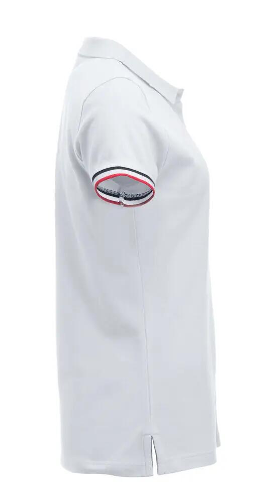 clique Newton Women polo 100% gekamd katoen – wit 4/4