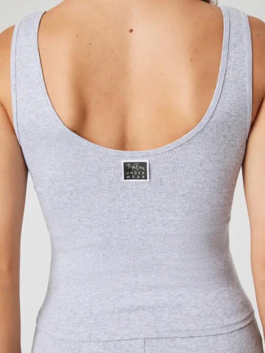 bjorn_borg ORIGINAL RIB TANK - LIGHT GREY MELANGE 4/4