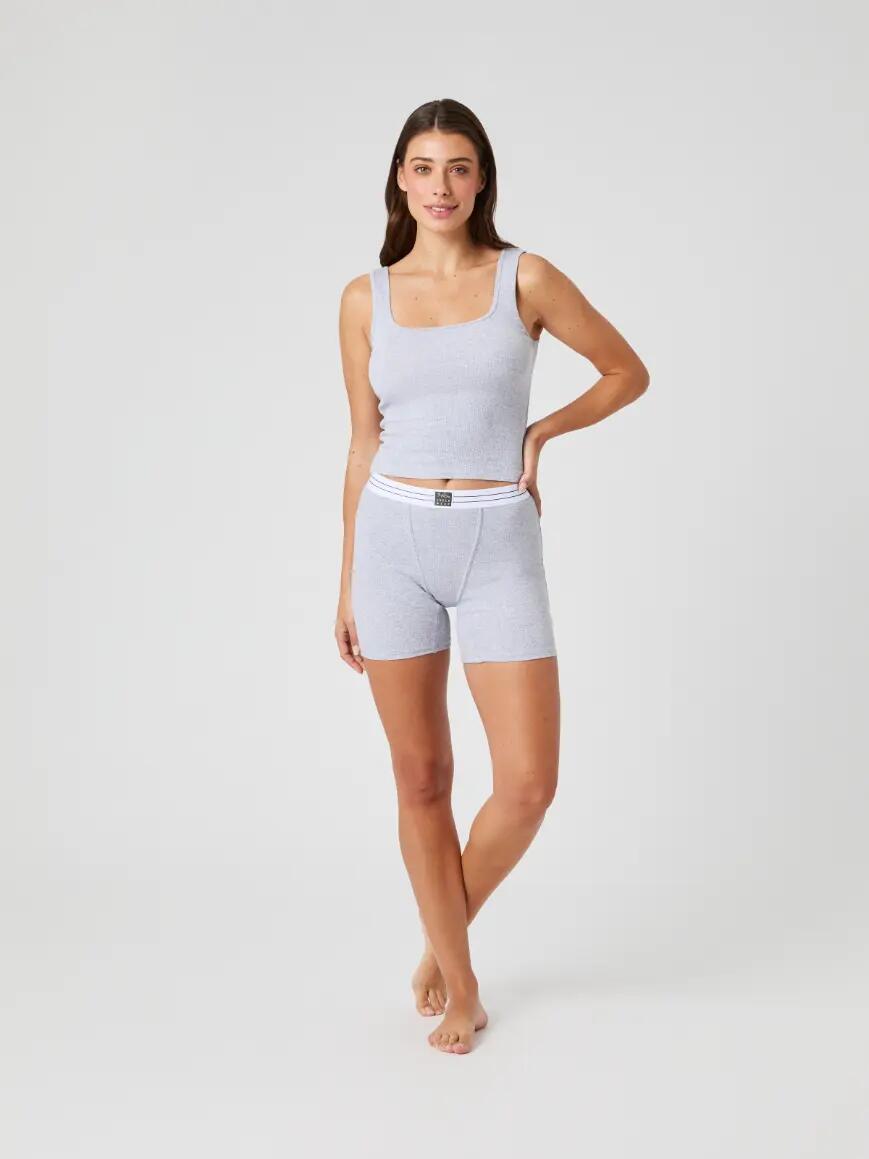 bjorn_borg ORIGINAL RIB TANK - LIGHT GREY MELANGE 3/4