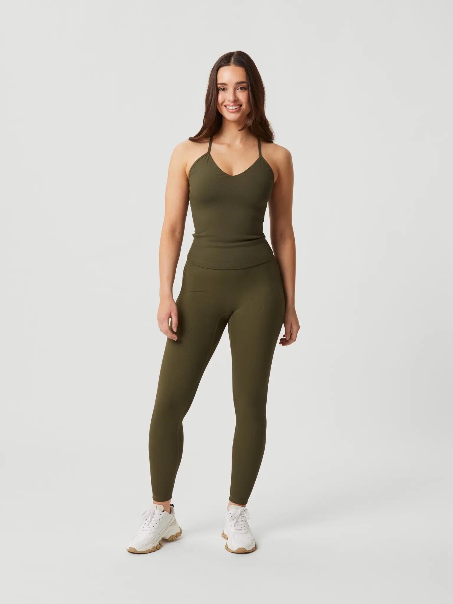 bjorn_borg STUDIO RIB STRAP TANK – Olive Night 3/5