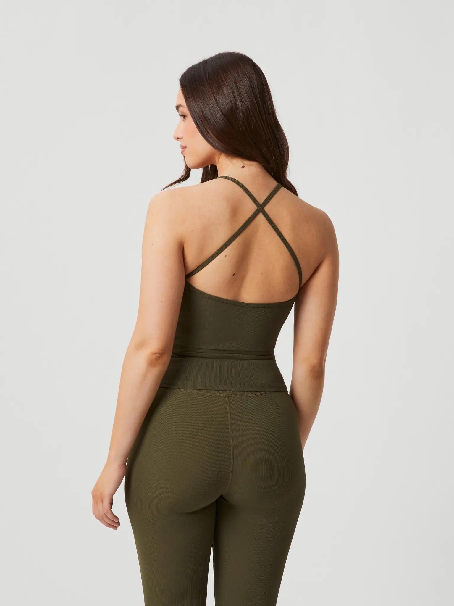 bjorn_borg STUDIO RIB STRAP TANK – Olive Night 2/5