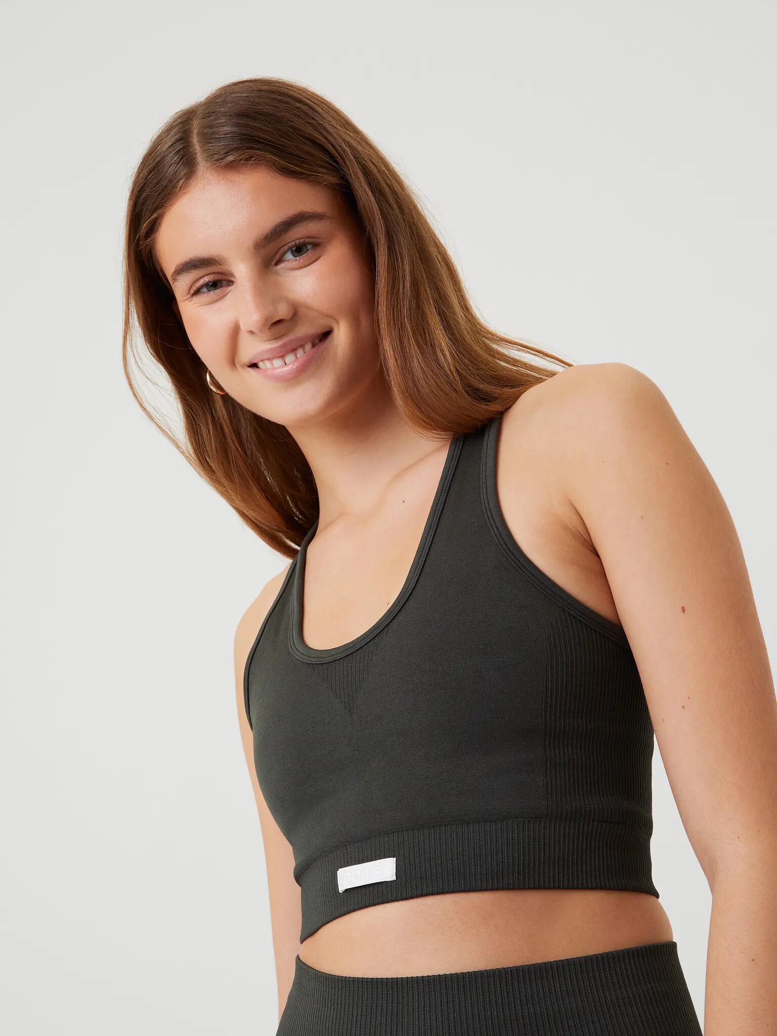bjorn_borg STUDIO LOW SEAMLESS BRA — PEAT, maat LXL 4/5