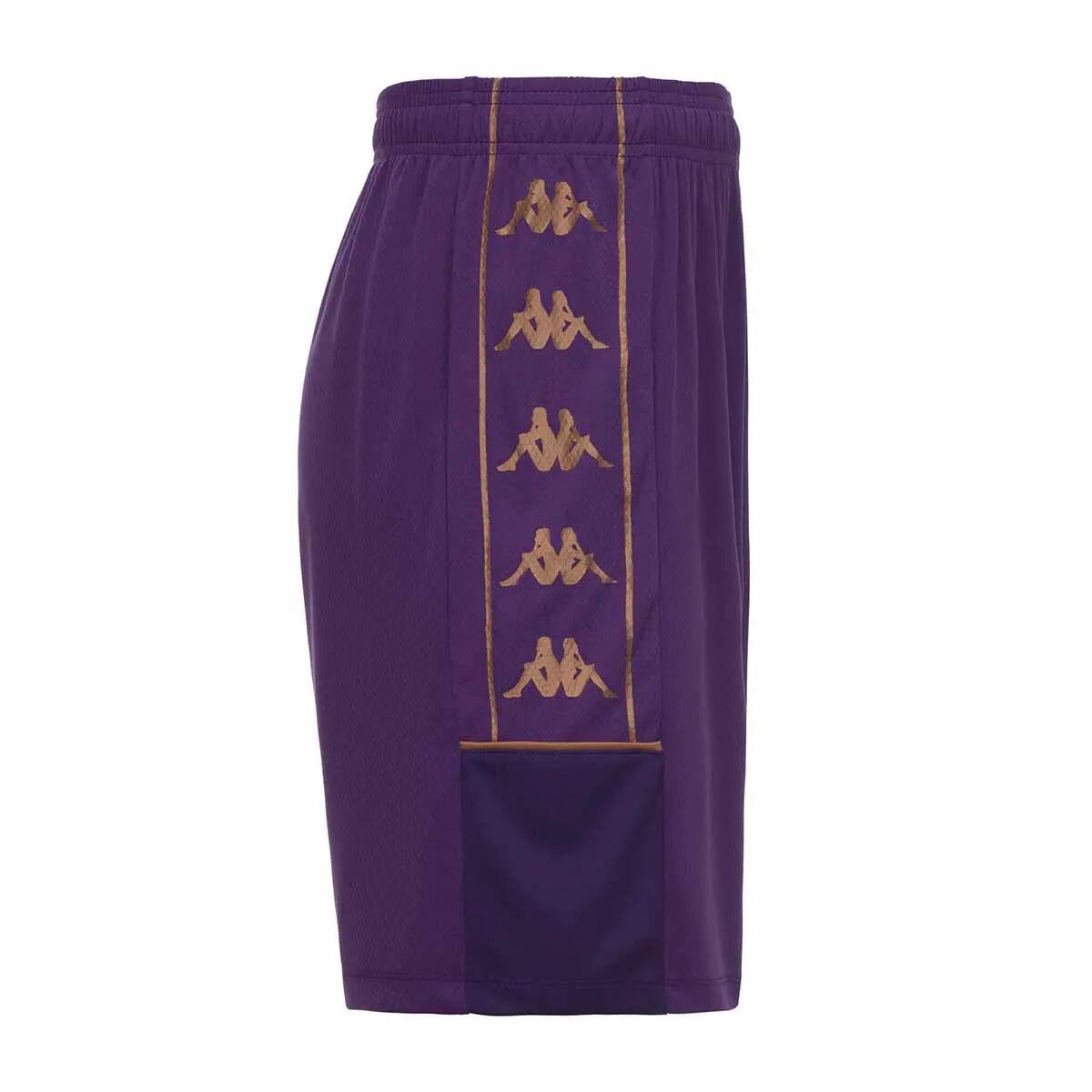 Short de football garçon Miondo violet 2/4