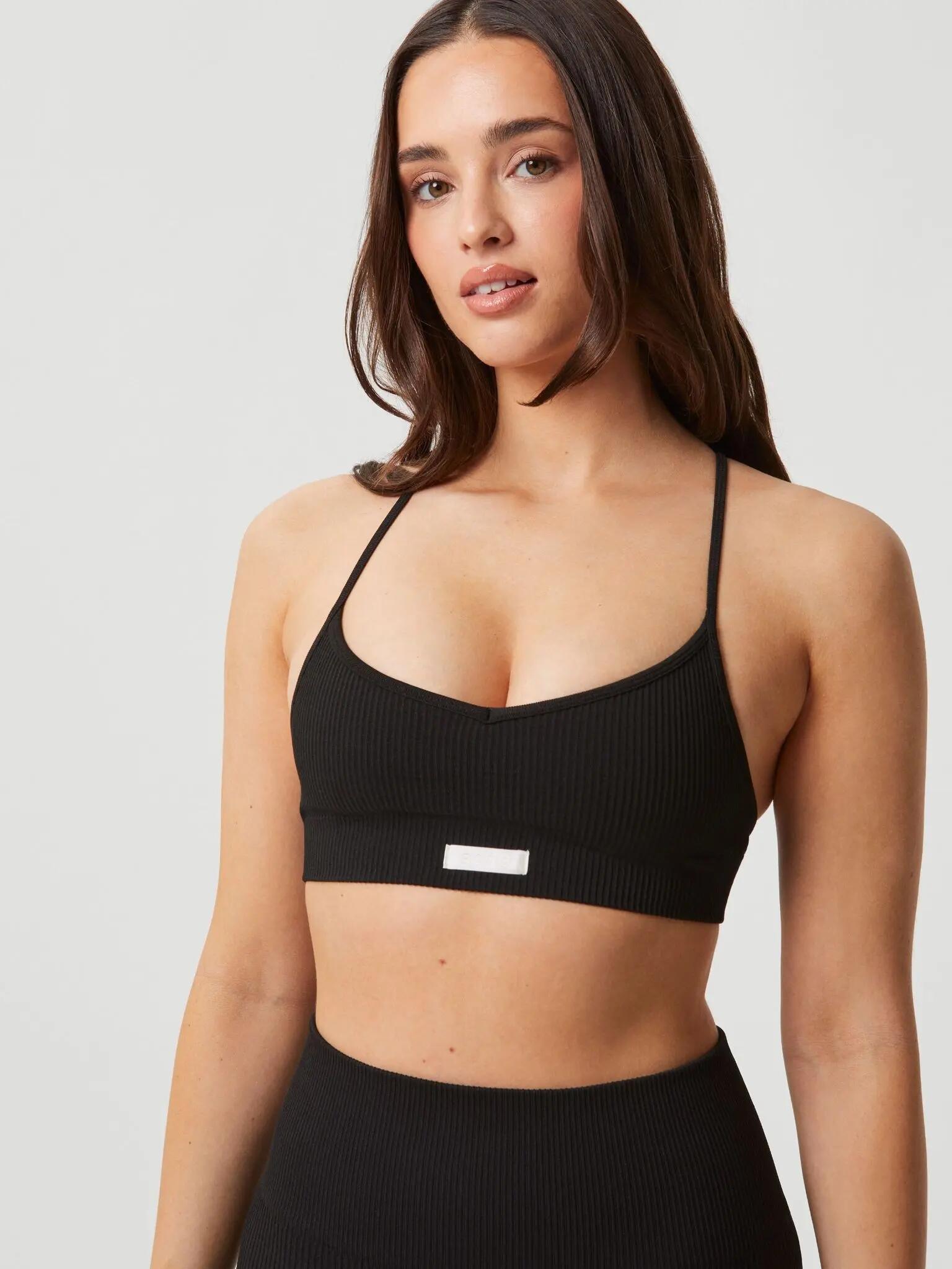 bjorn_borg STUDIO SEAMLESS RIBBED STRAP BRA — BLACK BEAUTY 5/5