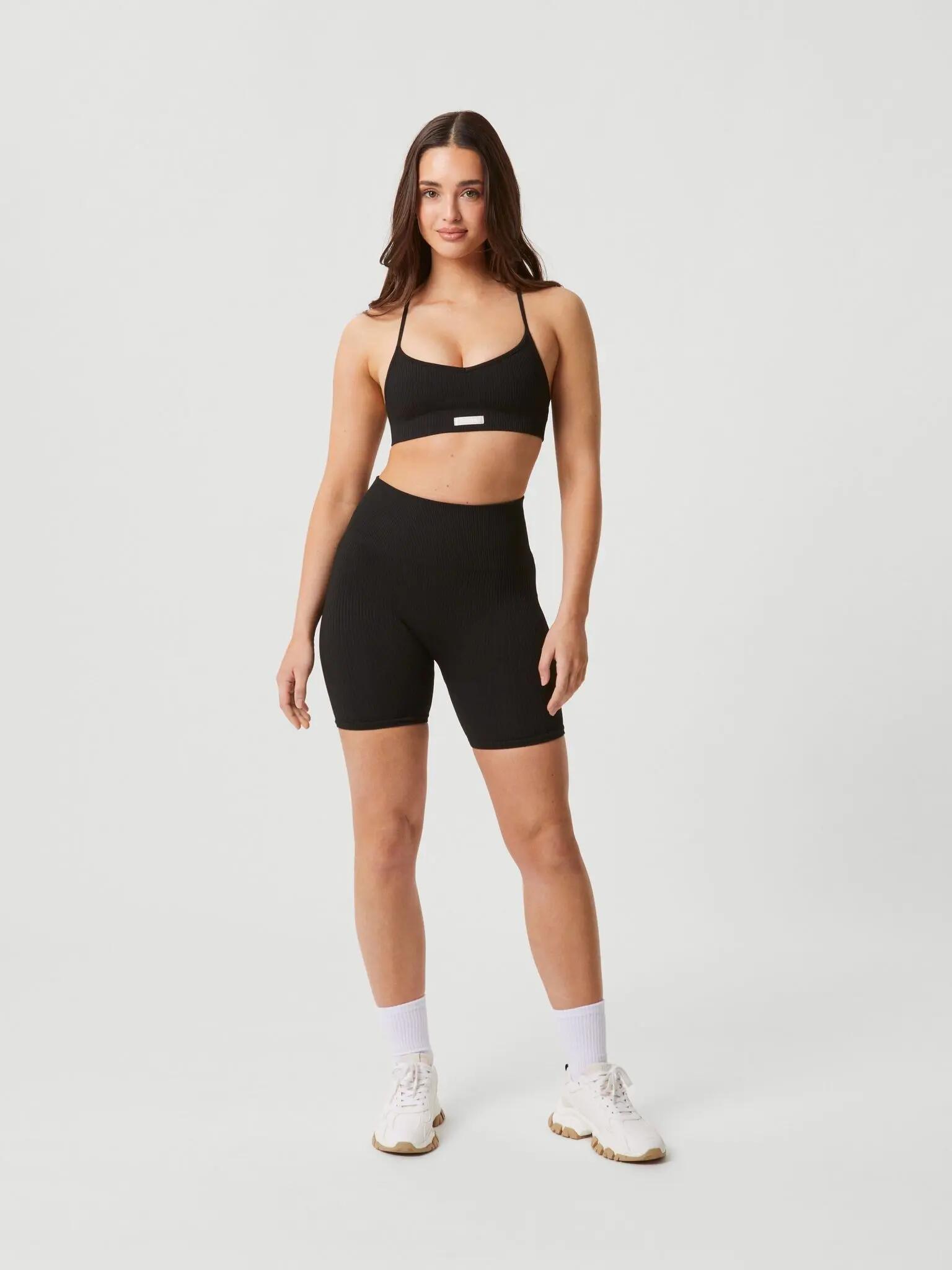 bjorn_borg STUDIO SEAMLESS RIBBED STRAP BRA — BLACK BEAUTY 3/5