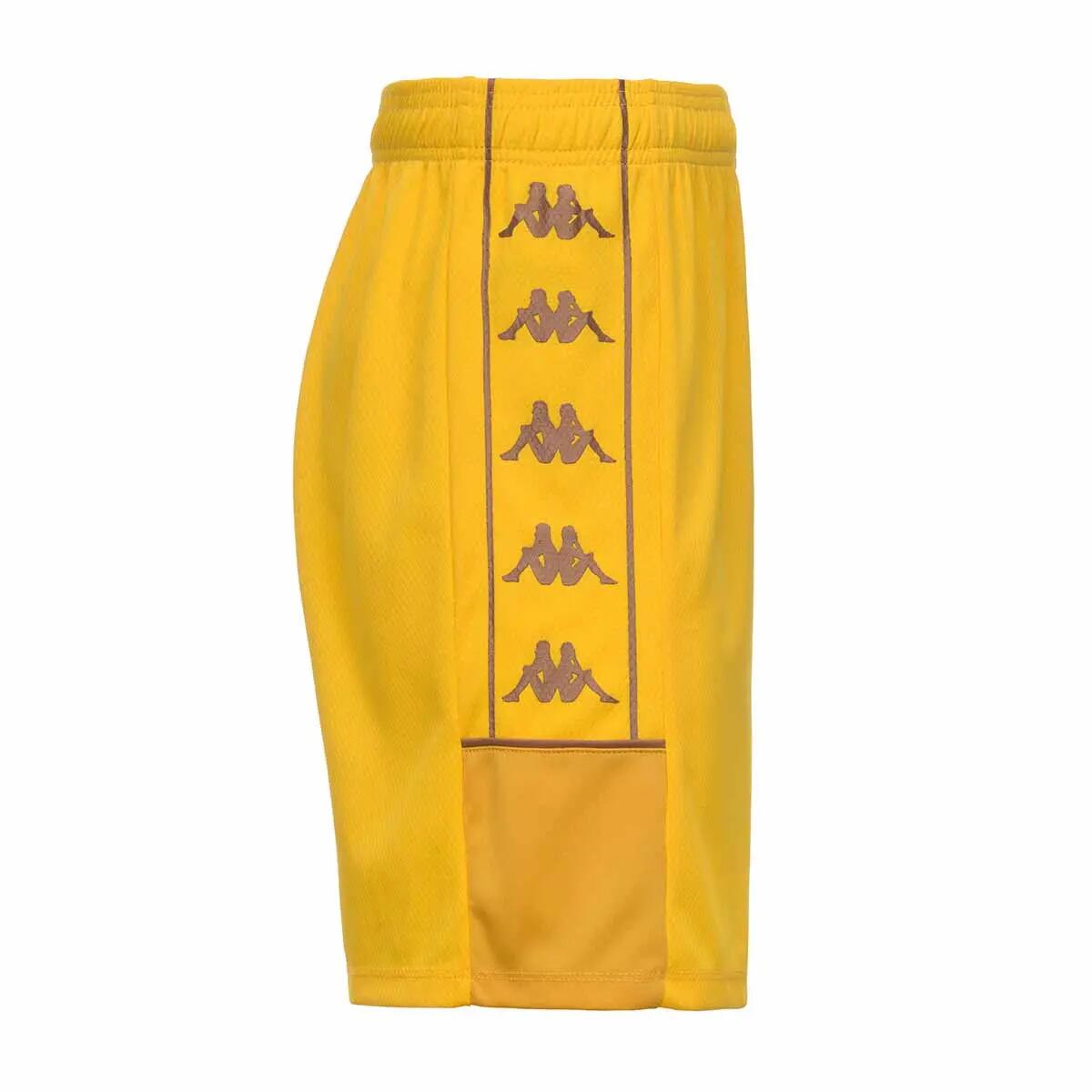 Short de football garçon Miondo jaune 2/4