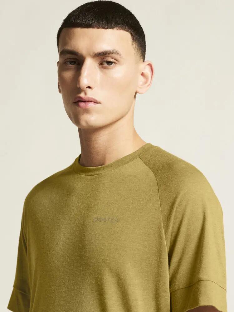 craft Wool SS Tee M t-shirt manga curta em jersey de poliéster reciclado e lã 5/7