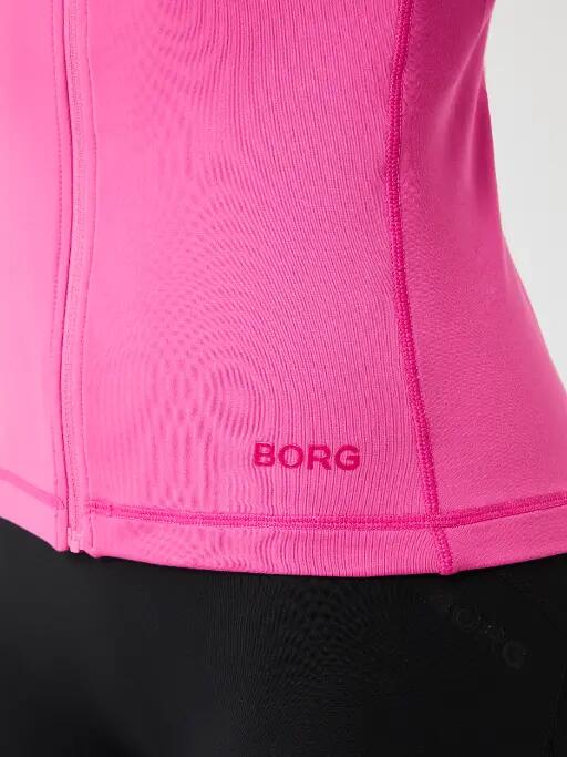 bjorn_borg BORG FULL ZIP MIDLAYER mulher — IBIS ROSE 4/4