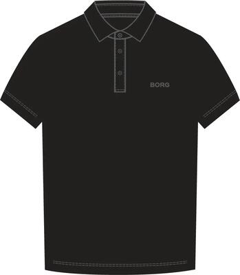 Bjorn_borg borg sports polo shirt – gerecycled polyester, kleur black beauty