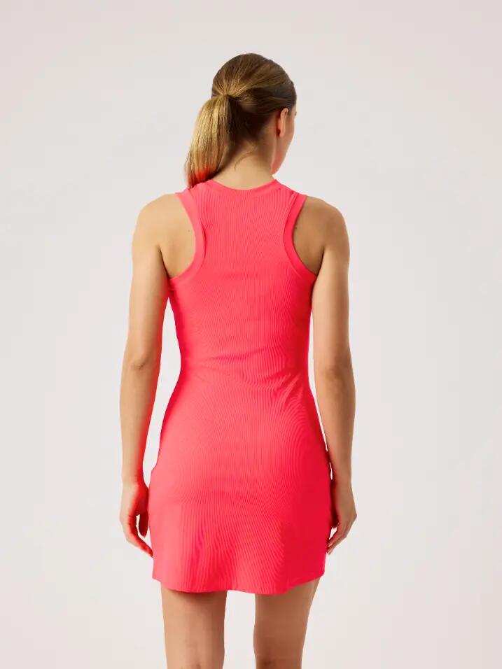 bjorn_borg ACE RIBBED DRESS vestido canelado DIVA PINK 2/5