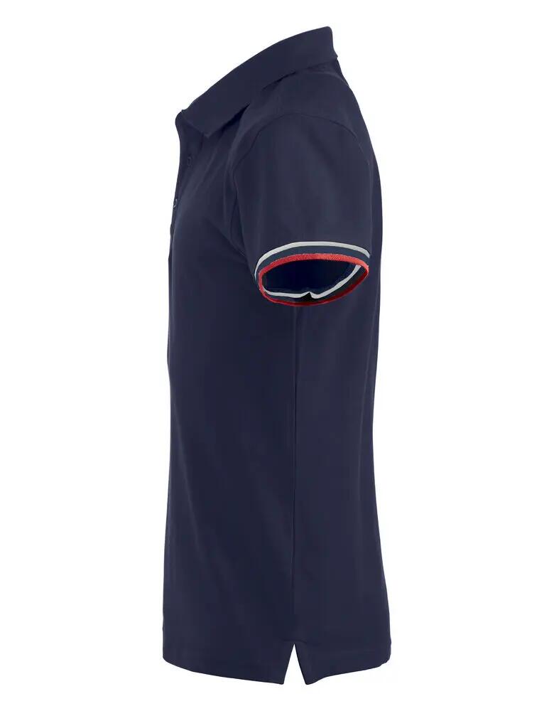 clique polo Newton in cotone ring spun - dark navy 3/4