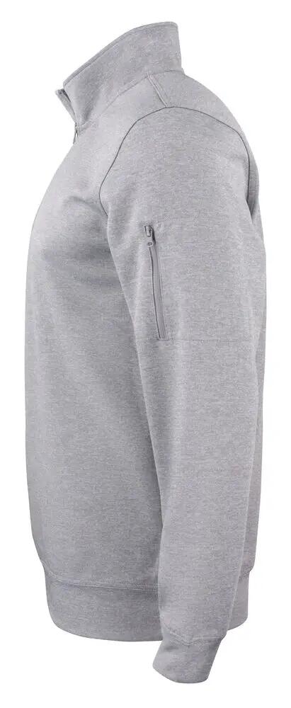 clique Basic Active Half Zip heren half-rits sweat grijs melange polyester 3/4