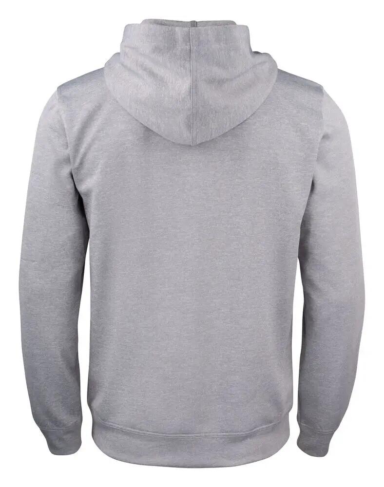 clique Basic Active Hoody in 100% poliestere grigio mélange 2/4