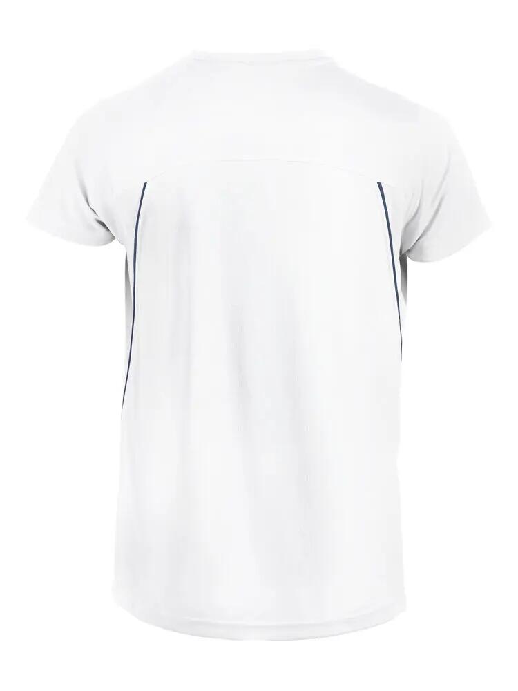 clique Ice Sport-T T-shirt unisex in 100% poliestere bianco/navy 2/4