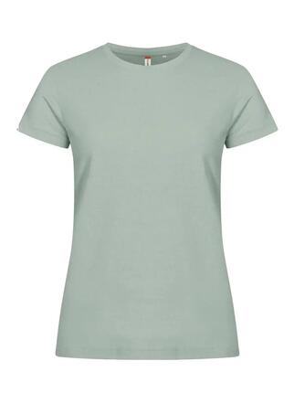 clique Basic-T Women Dames T-shirt slim fit katoen - Sage Green
