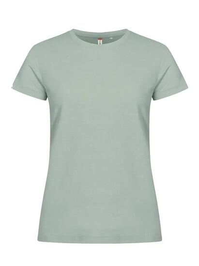 clique Basic-T Women Dames T-shirt slim fit katoen - Sage Green