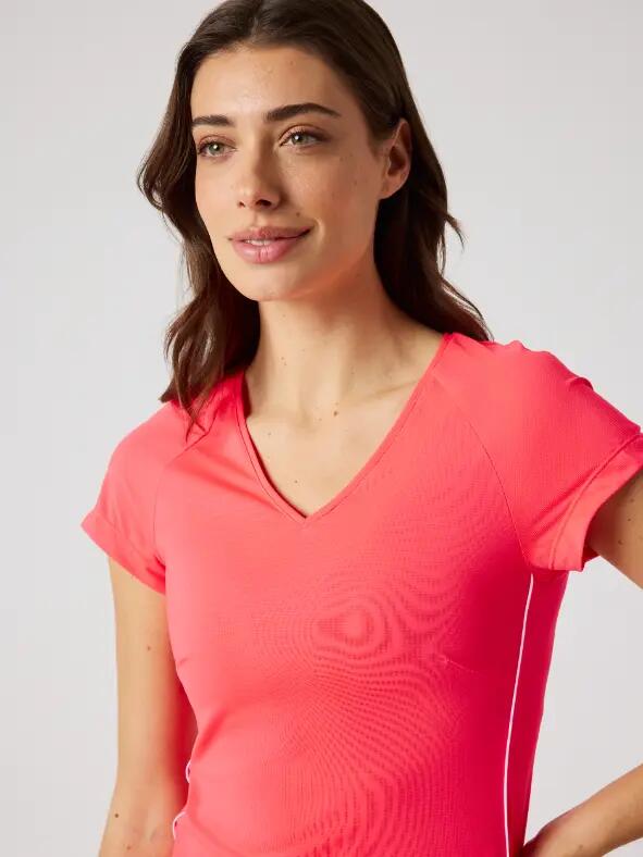 bjorn_borg ACE V NECK T-SHIRT DIVA PINK 5/5