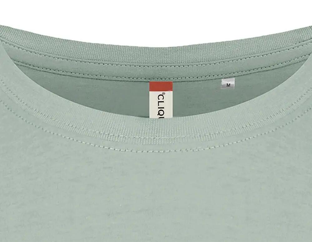 clique Basic-T Women Dames T-shirt slim fit katoen - Sage Green 4/5