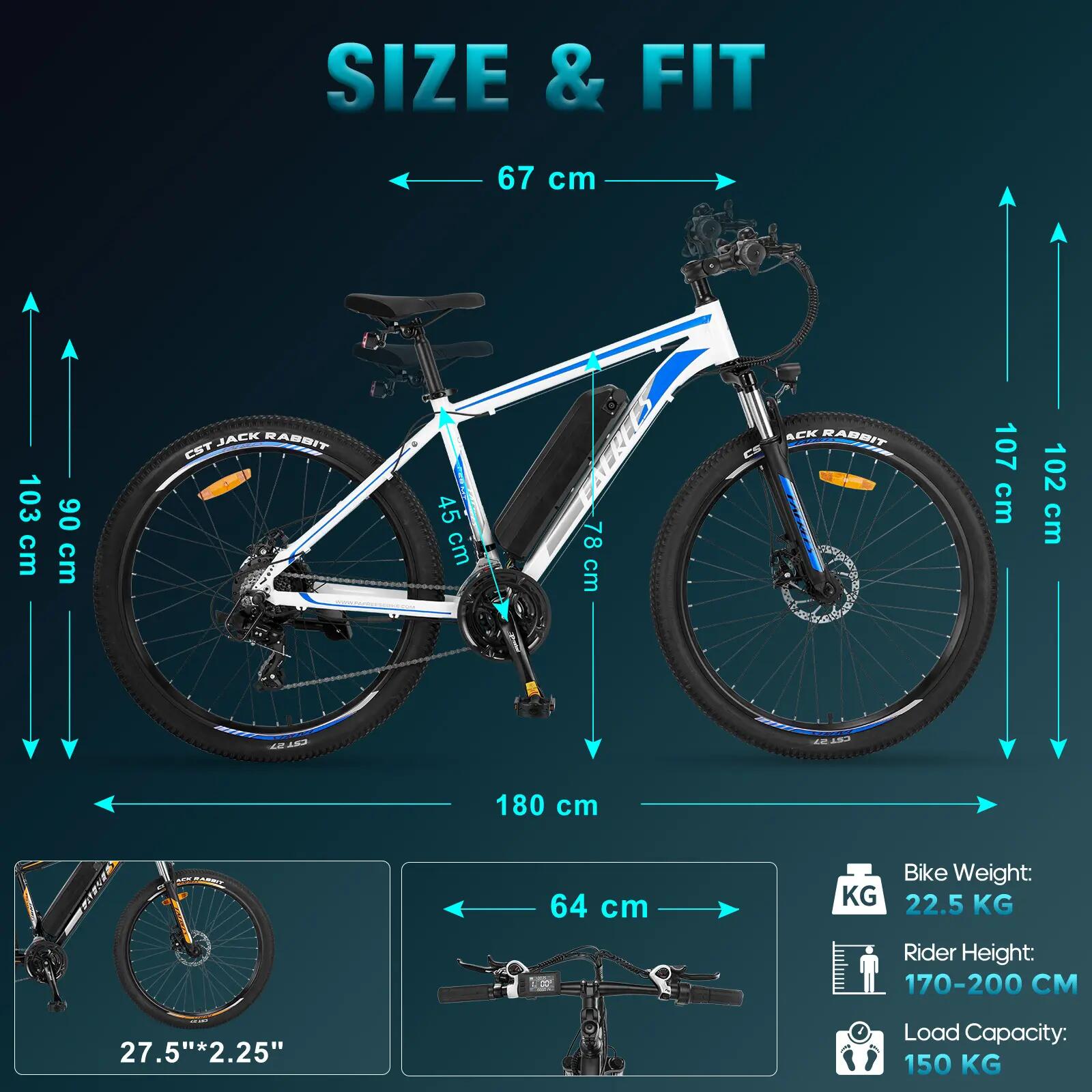 Bicicleta elétrica FAFREES F28 MT, bateria 36V 15Ah, pneus 27,5" 8/8