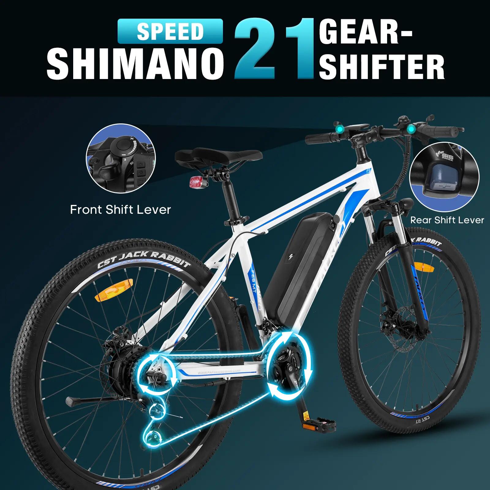 Bicicleta elétrica FAFREES F28 MT, bateria 36V 15Ah, pneus 27,5" 7/8