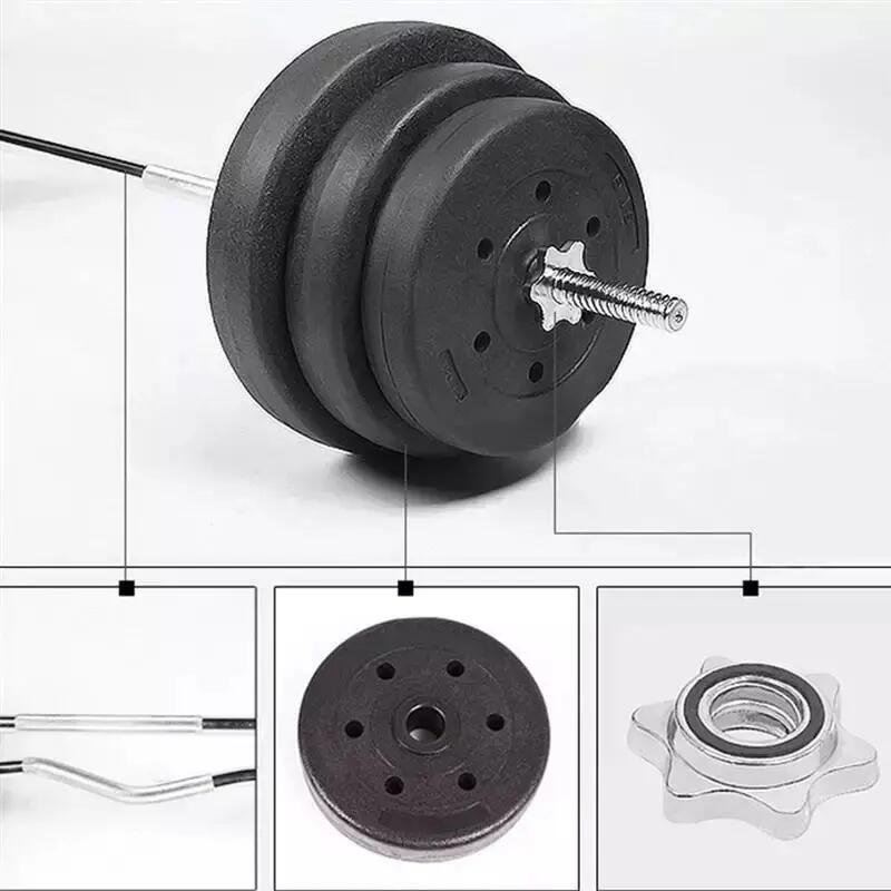 Kit Barra Olímpica 180cm y 2 mancuernas de 92kg Fitness Tech 6/6