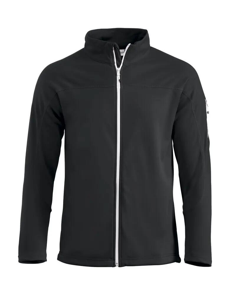 clique Ducan veste zippée unisexe noire en polyester brossé 1/4