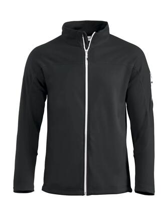 clique Ducan veste zippée unisexe noire en polyester brossé