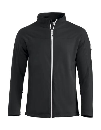 clique Ducan veste zippée unisexe noire en polyester brossé