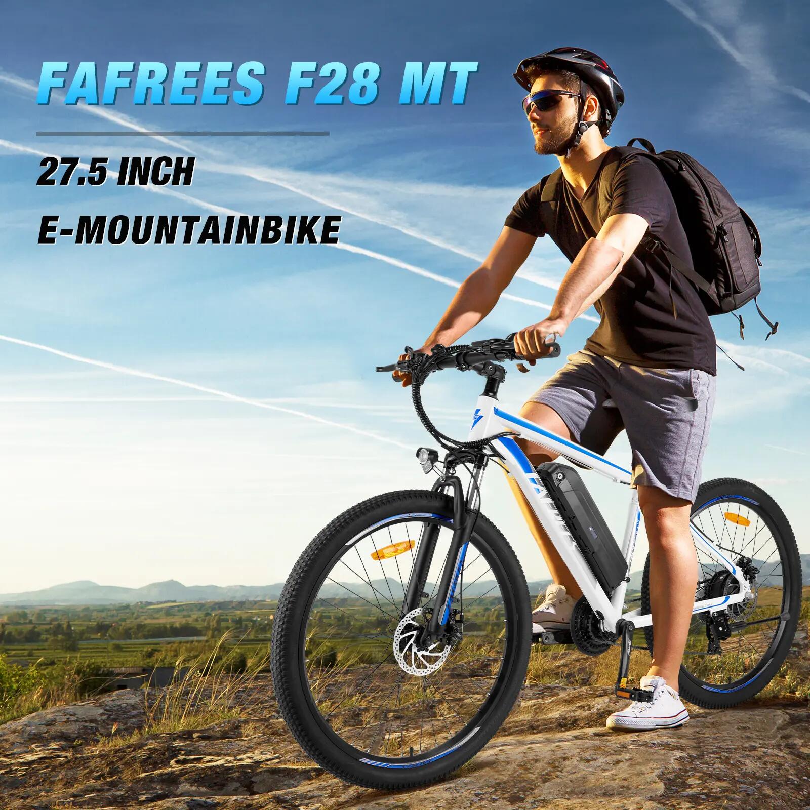 Bicicleta elétrica FAFREES F28 MT, bateria 36V 15Ah, pneus 27,5" 6/8