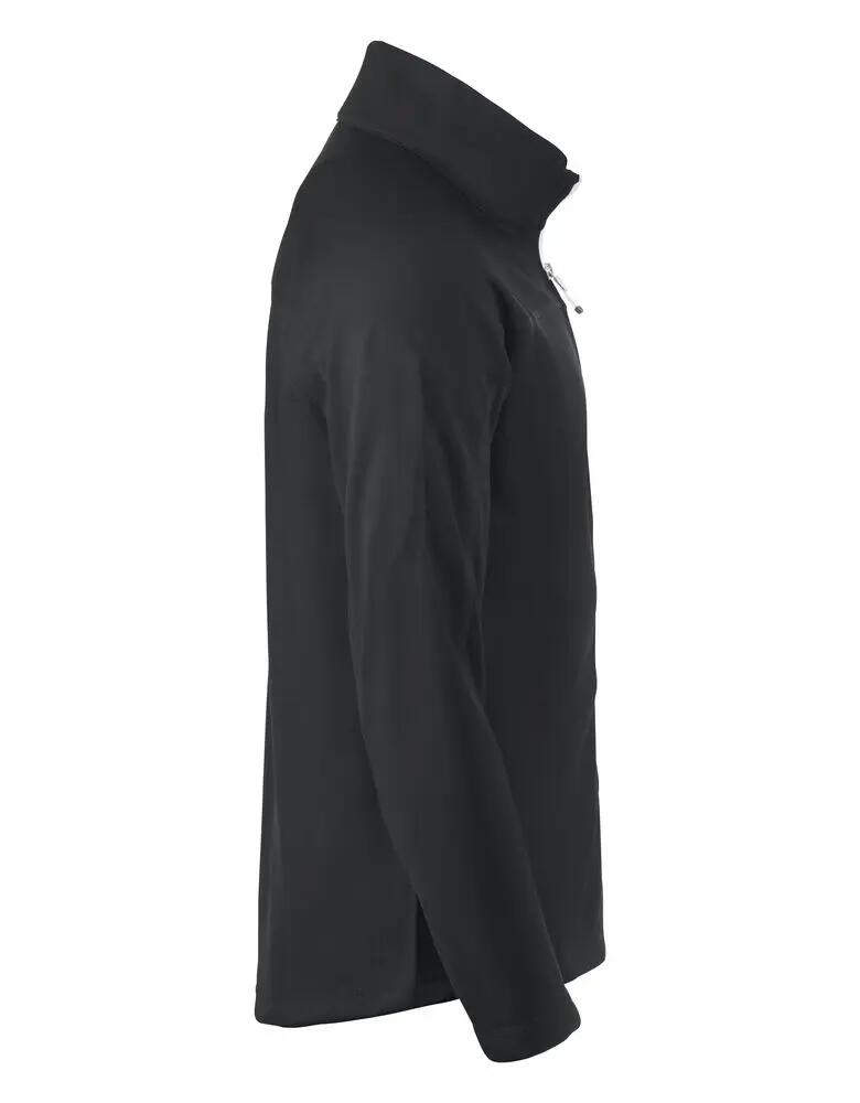 clique Ducan veste zippée unisexe noire en polyester brossé 4/4