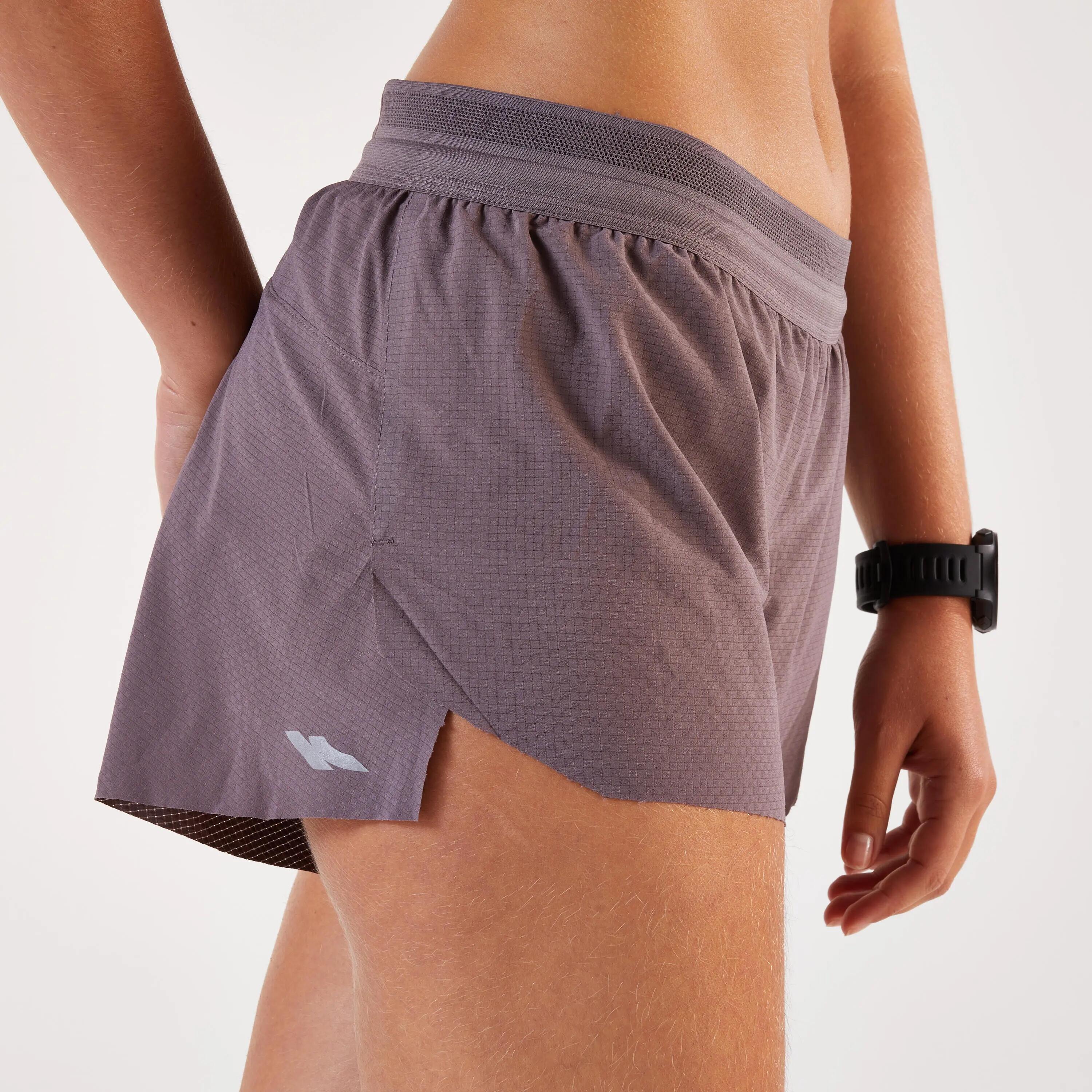 Leichte Running- & Trail-Shorts Damen, Kiprun Run 900 Light braun 7/8