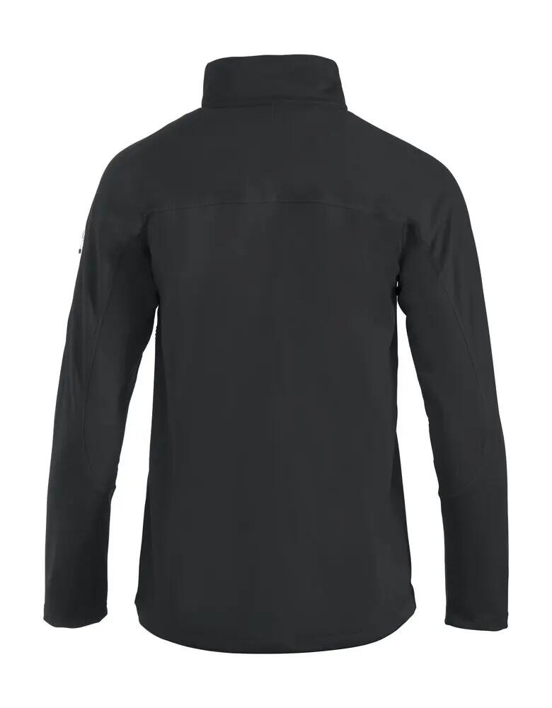 clique Ducan veste zippée unisexe noire en polyester brossé 2/4