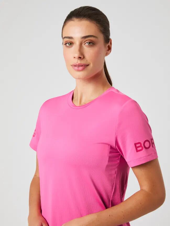 bjorn_borg BORG T-SHIRT dames - IBIS ROSE 5/5